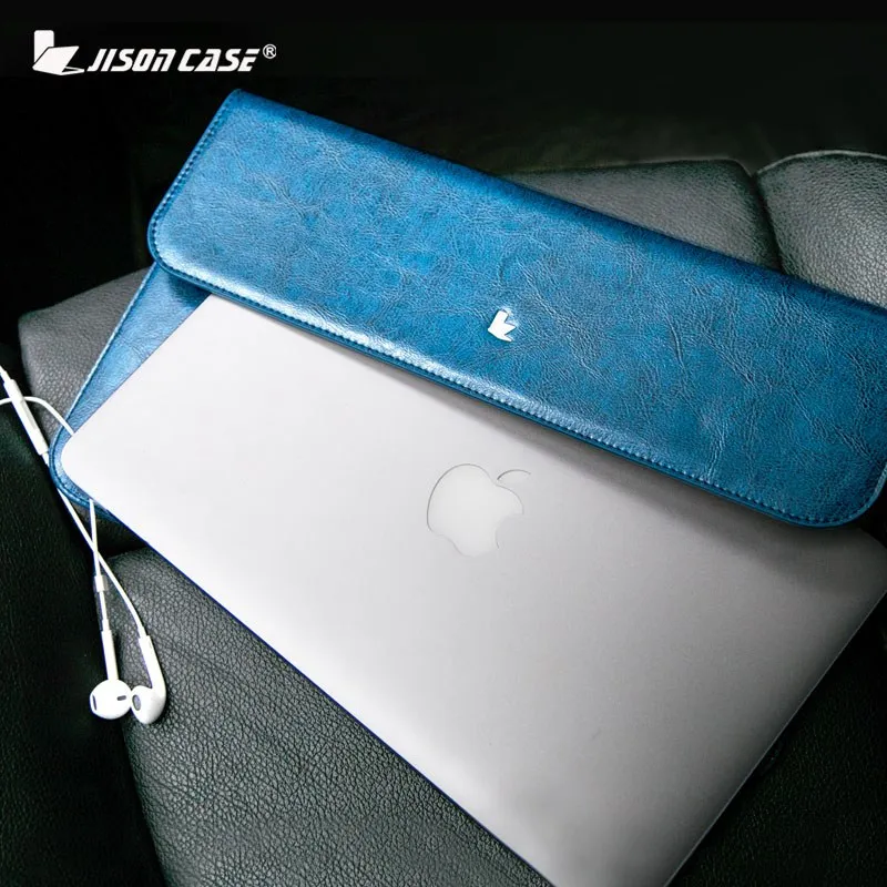 Jisoncase Чехол из натуральной кожи для MacBook Air Pro 11 12 13 дюймов Тонкий чехол Модный