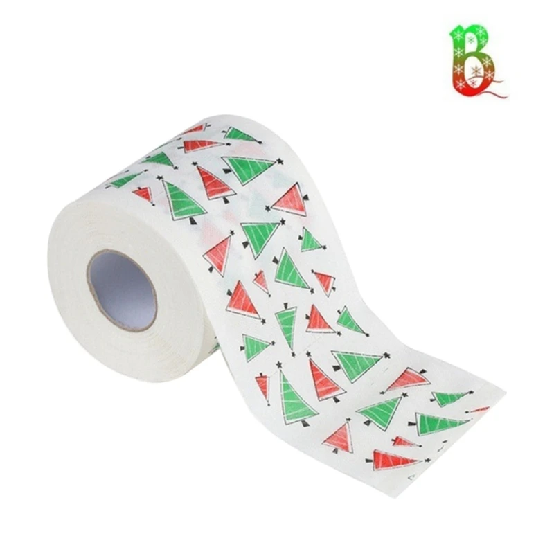 B Санта-Клаус рулон ткани Merry Christmas туалетная бумага с рисунком туалетной ткани рулон вечерние украшения для комнаты стола - Цвет: B