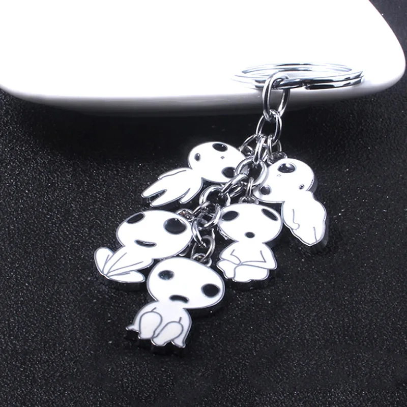 

SG Princess Mononoke Elf Tree Keychains Pendants Alien Lilo Stitch HP Choker Kids Men Keyring Cosplay Jewelry Gift