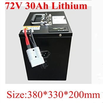 

Waterproof Lithium 72V 30AH li-ion Battery 80A BMS for 5000W Bike Scooter Bicycle Forklift Motorcycle Golf Cart 5A Charger
