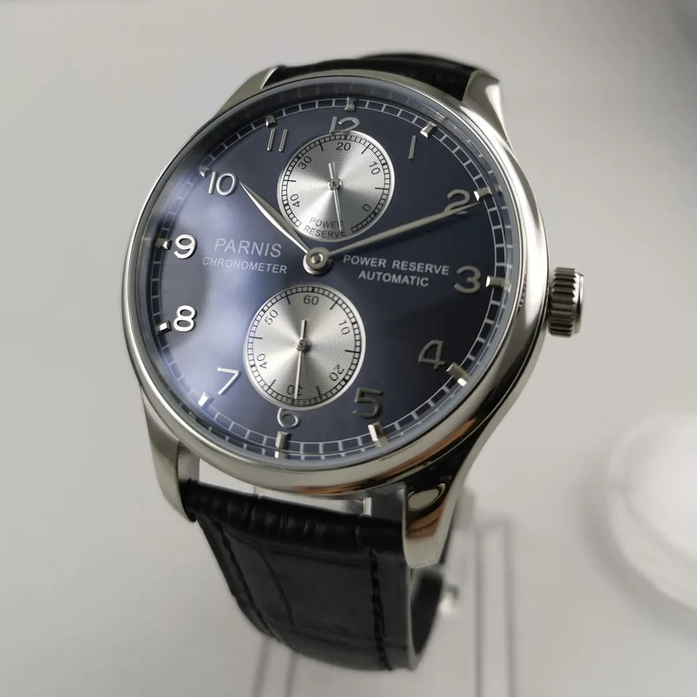 

Parnis 43mm Automatic Watch Power Reserve Clock Mechanical Watches Classic Men Watch Top Brand Luxury-PA10