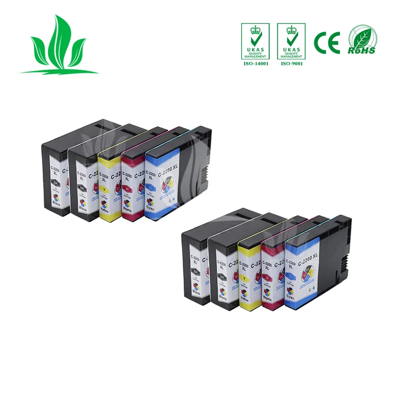 

10PCS 2200XL Compatible Ink Cartridge for PGI2200 PGI-2200 for Canon MAXIFY IB4020 iB4120 MB5020 MB5120 MB5320 MB5420