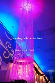 

fashion luxury hanngging acrylic crystal wedding road lead wedding centerpiece event party decoration/ wedding backdrop