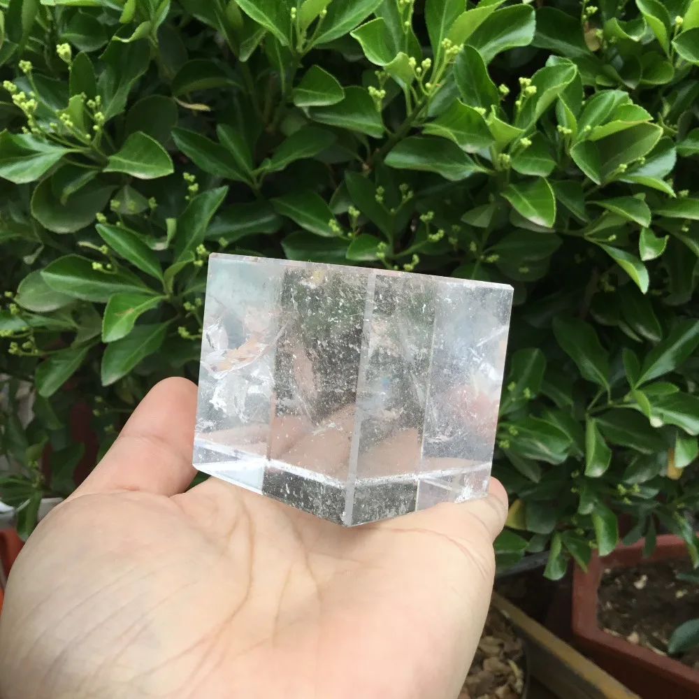 Натуральный прозрачный кристалл кварца куб Кристальный резной куб для украшения