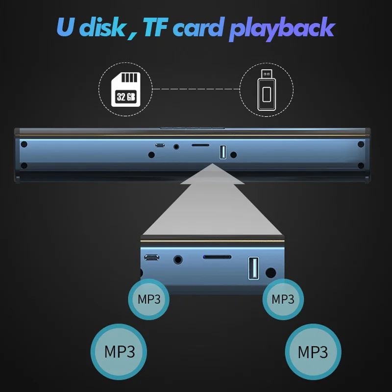 Звуковая панель с Bluetooth стерео 20 Вт Hifi Беспроводная колонка домашний кинотеатр система объемного звучания тонкий ТВ динамик TF FM магнитола с AUX колонкой