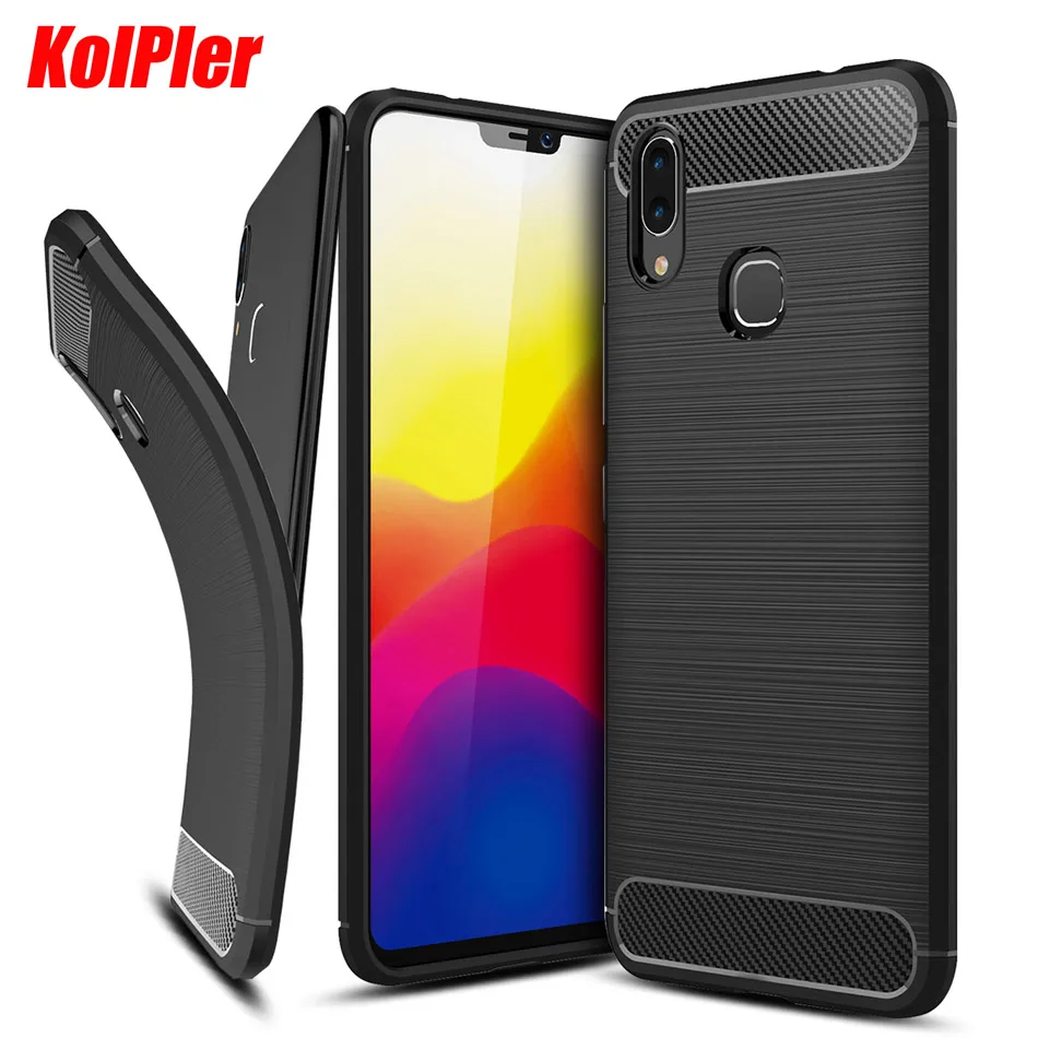

For VIVO X21 Cases Vivo X21 Back Fingerprint Cover Shockproof Soft TPU Brushed Back Case For BBK Vivo X21 Case x 21 Phone Shell