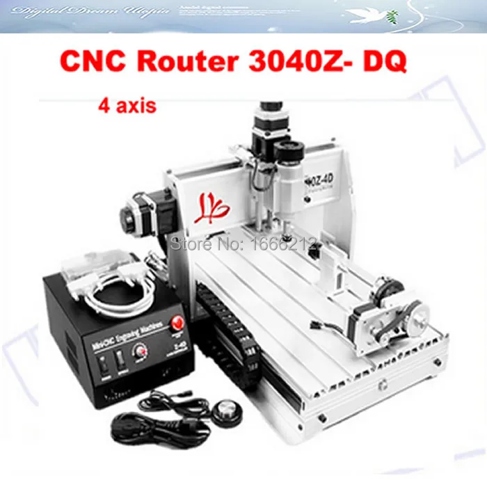 Russia no tax CNC router 3040Z-DQ , cnc 3040 wood carving machine 3040T-DJ, with 4th axis (a axis),engraving machine free shipping cnc 3040 z dq 4 axis 3d wood engraving machine pcb carving router with ball screw tool auto checking instrument
