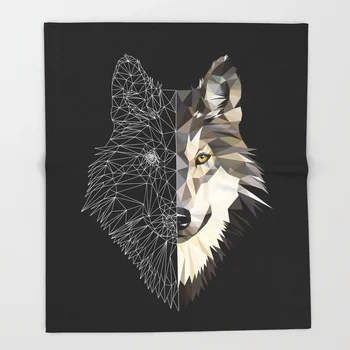 

Mixed Wolf Throw Blanket Bedspread Design Soft Fleece Throw Blanket Air/Sofa/Bedding Soft Winter Bedsheet