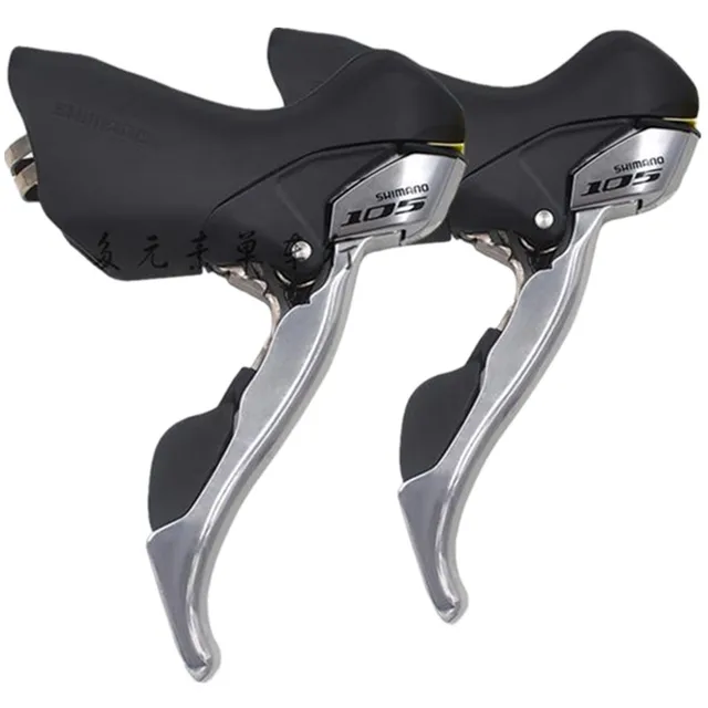 Shimano Road 105 STI ST-5700 Shifters 2 x 10 Speed Left / Right / Pair  Shifter with Original Cables Silver Color
