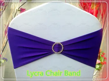 

1/2--With Round Diamond Buckle--Spandex/Lycra/Expand Chair Bands/Chair cover sashes For Wedding Party Banquet Decorations