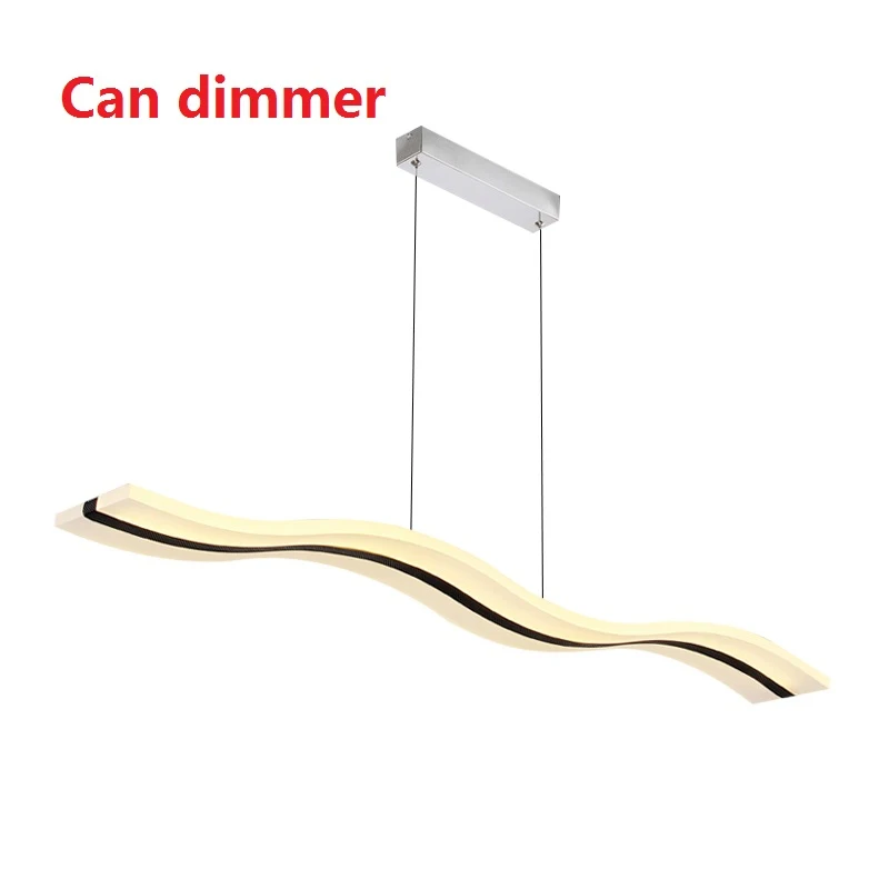 

LeeHouzz LED Pendant Lights Bedroom lustre Moderne Newest Wave Design 38W 47W Acrylic Indoor Home Lighting 110 240V Led Lamp