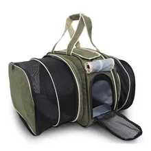 Сумка для собак, расширяемая переносная дорожная сумка для собак, для маленьких собак, оксфордская дышащая переноска для кошек, уличные автомобильные аксессуары для путешествий