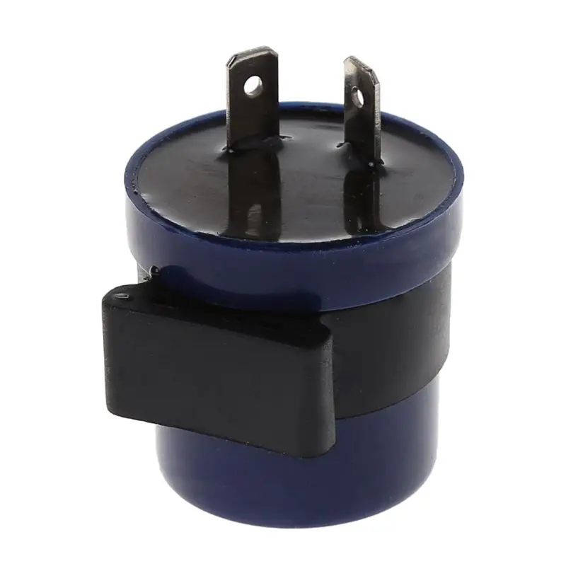 

DC 6V 12V Input Motorcycle Blue Inbuilt Beeper Flasher Turn Signal LED Blinker 2 Pins Motor Buzzer Flasher Relay Indicator