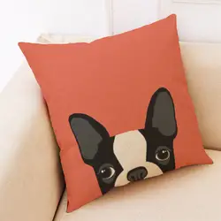 2018 Чехлы 45*45 декоративная подушка для дома крышка милая собака голову Бросить Наволочка Чехол для подушки Декор для дома подарок A4