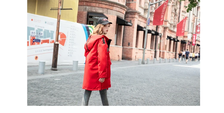 Women Winter Down Jacket Long Padded Coats For Female Zipper Loose Outwear Jackets Big Pockets Hooded Winter Coats AS041 (5)