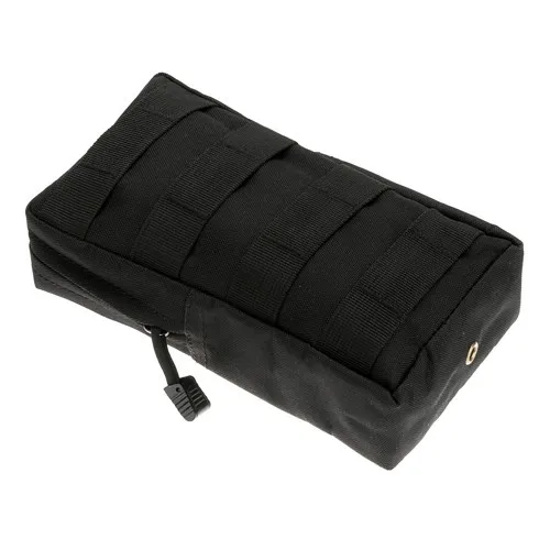 Тактическая Сумка Molle EDC, сумка для гаджета, сумка для снаряжения, военный жилет, поясная сумка, водонепроницаемая Компактная сумка - Цвет: Black