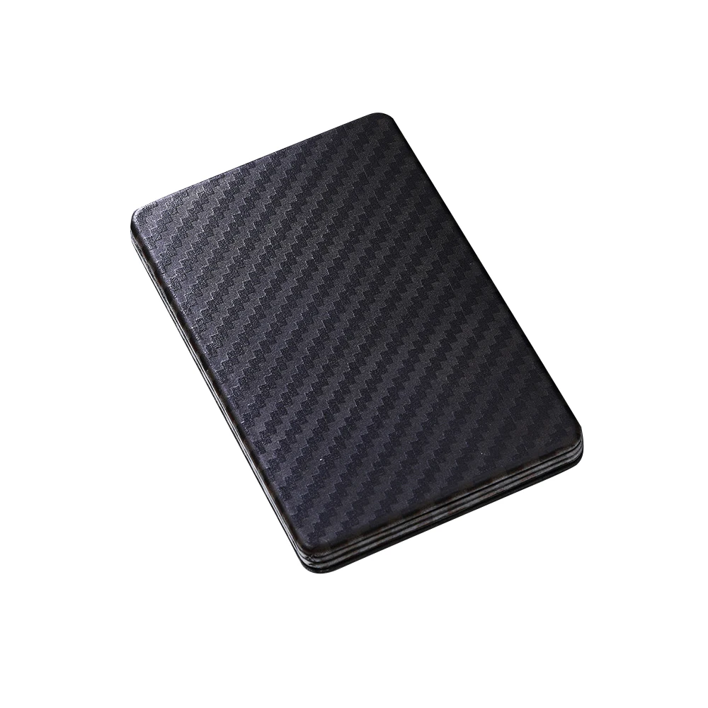 Полосатый черный чехол для магнитных карт из углеродного волокна с имитацией карбонового волокна, стильный кошелек, посылка для карт, прочный кошелек для карт