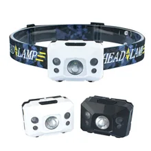 Открытый Портативный зарядка через usb Водонепроницаемый индукции Фара 3 режима освещения светодио дный фара для ночной верховая езда Рыбалка