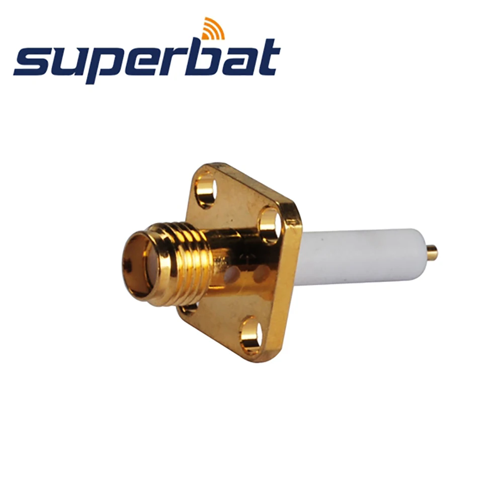 SMA Panel Mount Female RF Coaxial Connectors with Long Extended Dielectric