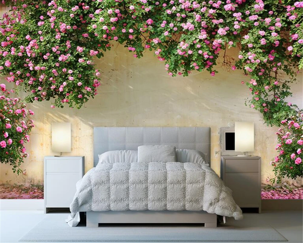 Beibehang 3D Wallpaper Rose Background Wall 3D Living Room Bedroom TV Background mural wallpaper for walls 3 d papel de parede Beibehang 3D Wallpaper Rose Background Wall 3D Living Room Bedroom TV Background mural wallpaper for walls 3 d papel de parede