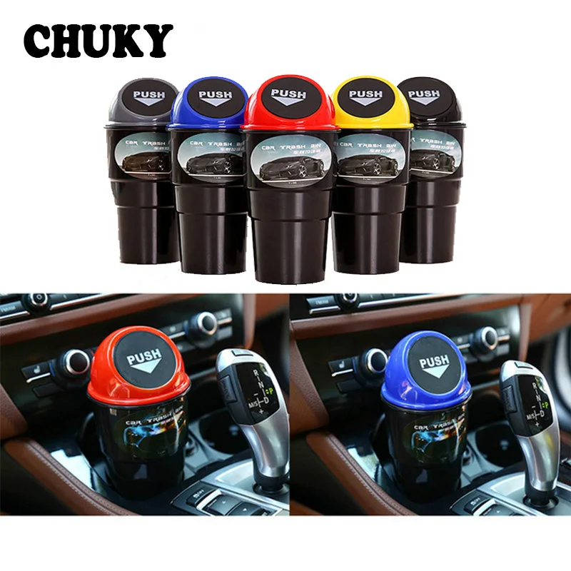 

CHUKY Car Styling 1x Car trash storage box Organizer For Toyota Corolla CHR Honda Civic 2006-2011 2017 CRV BMW E46 E39 E90 E60