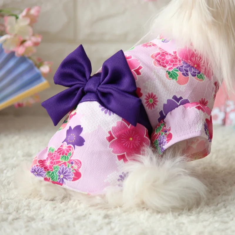 DOGGYZSTYLE японское кимоно для домашних животных одежда щенок цветок принцесса