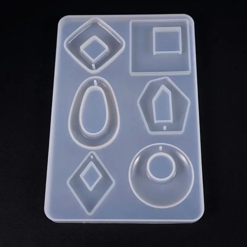 Hot Silicone Acrylic Earring Necklace Pendant Mold Resin Casting Mold Jewelry Making