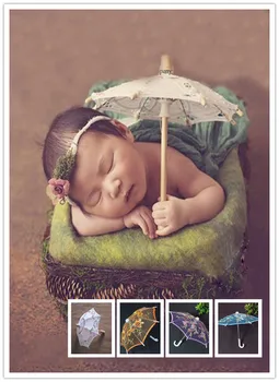 

Creative Newborn Baby Photography Props White Lace Umbrella Fotografia Accessories Infant Studio Shooting Photo Prop Shower Gift