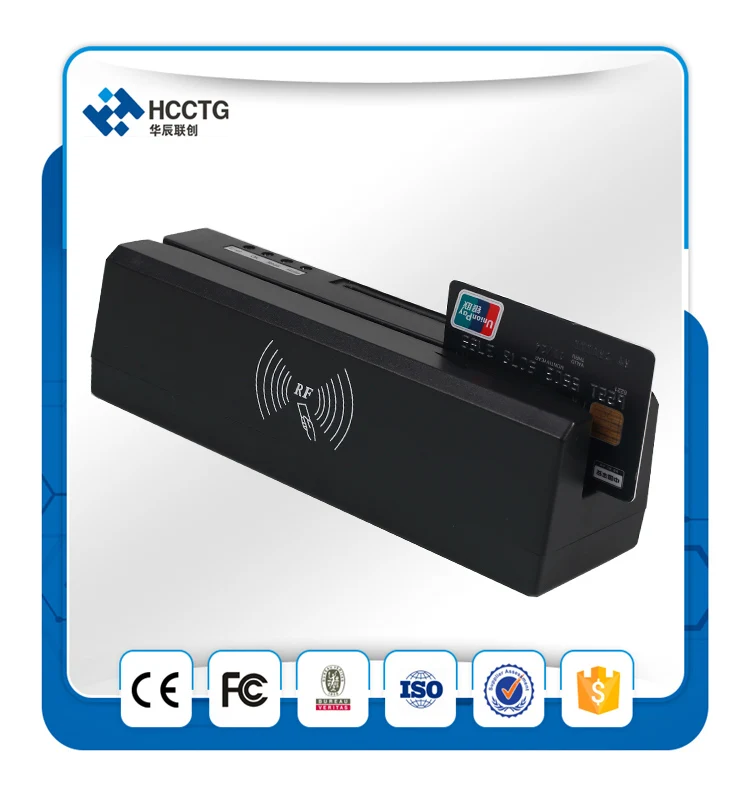 

4 IN 1 RFID Magnetic Stripe IC Card Combo reader&writer With free SDK--HCC80
