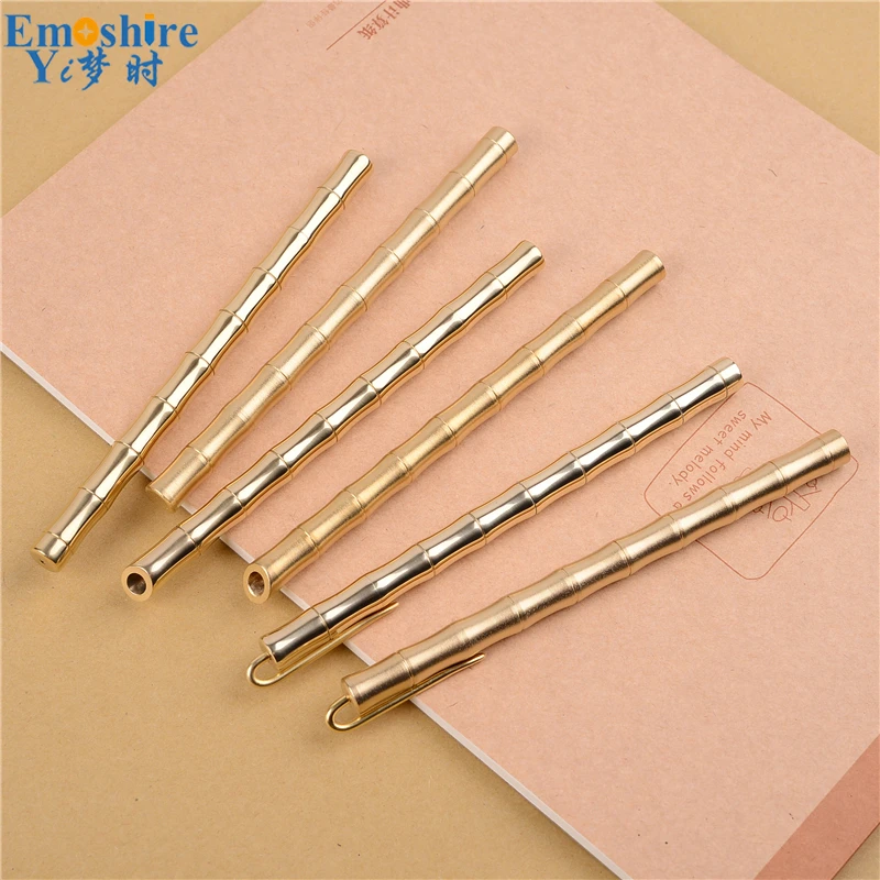 Luxury Gold Ballpoint Pen Metal Copper Flow Oil Ball Point Pens for Writing School Office Chancery Tool With Pencil Bag P531 | Канцтовары
