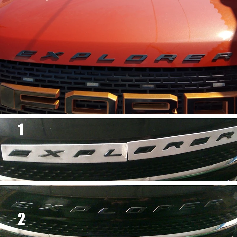 

Diy Car 3d Explorer Fixed Letters Hood Emblem Chrome Badge Sticker For 2011 2012 2013 2014 2015 Ford Explorer Sport