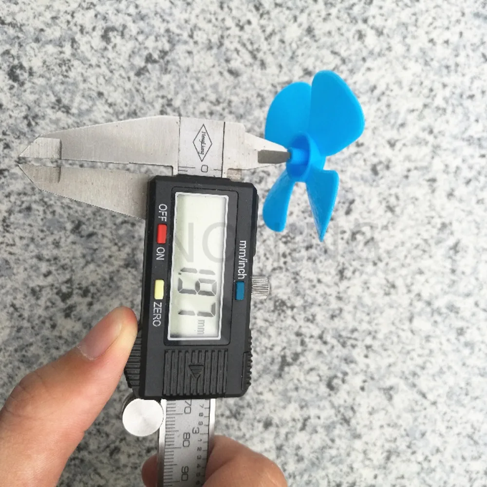 2pcs 100mm diameter plastic blade four leaf pulp fan leaves small production DIY Blue
