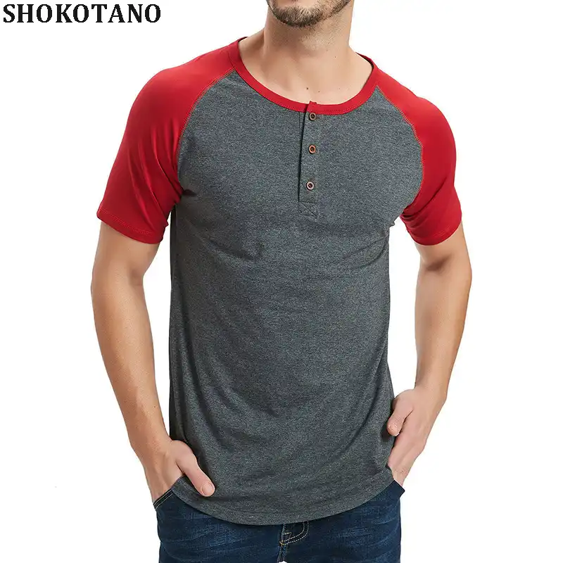 mens slim fit short sleeve henley