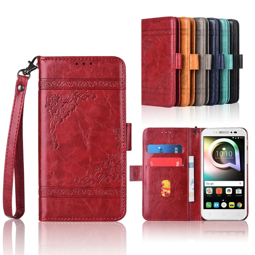 

Wallet case for Alcatel Shine Lite 5080X Flip case with Strap,100% special PU leather embossing flower book cover case