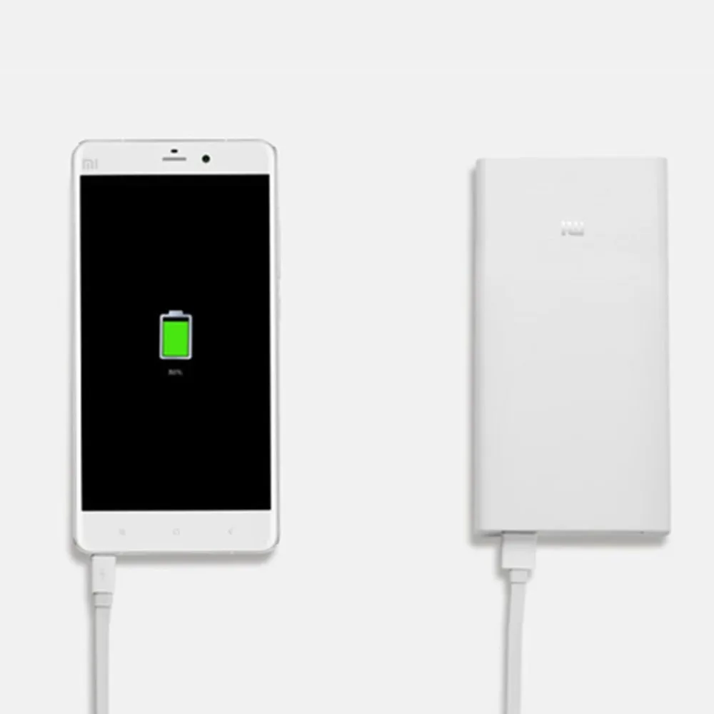 Оригинальный внешний аккумулятор Xiaomi mi 20000 мАч 2C портативная зарядка два usb порта