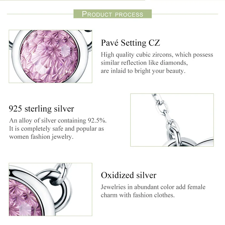 Новая коллекция натуральная 925 пробы серебряный цвет CZ камень цветок ослепительный Мики подвеска мышь ожерелья для женщин ювелирные изделия HSN068