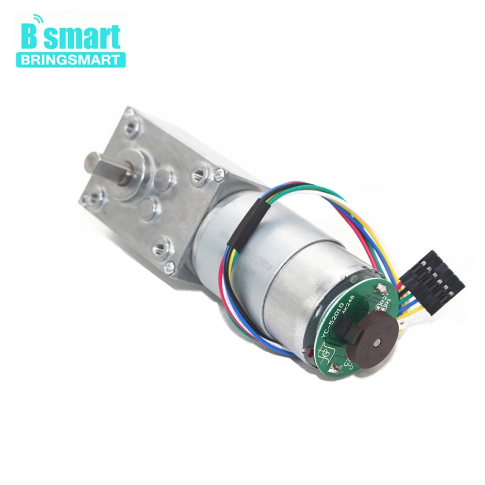 

Bringsmart Double Shaft DC Motor Encoder 5840-555B 24V 12-470rpm Turbine Gear Motor 12V DC Motor High Torque for DIY