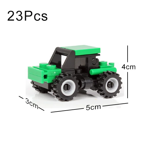 Творческий автомобиль грузовик Танк серии развивающие строительные блоки игрушки для мальчиков 6 лет DIY Gif маленькие Кирпичи совместимы - Цвет: VDM85001