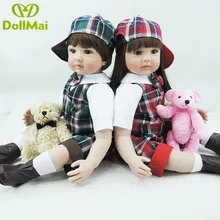 NPK 60 см силиконовые куклы для новорожденных, реалистичные, настоящие, виниловые куклы для малышей, для мальчиков, для сна, игрушки для дома, bebes Reborn menino