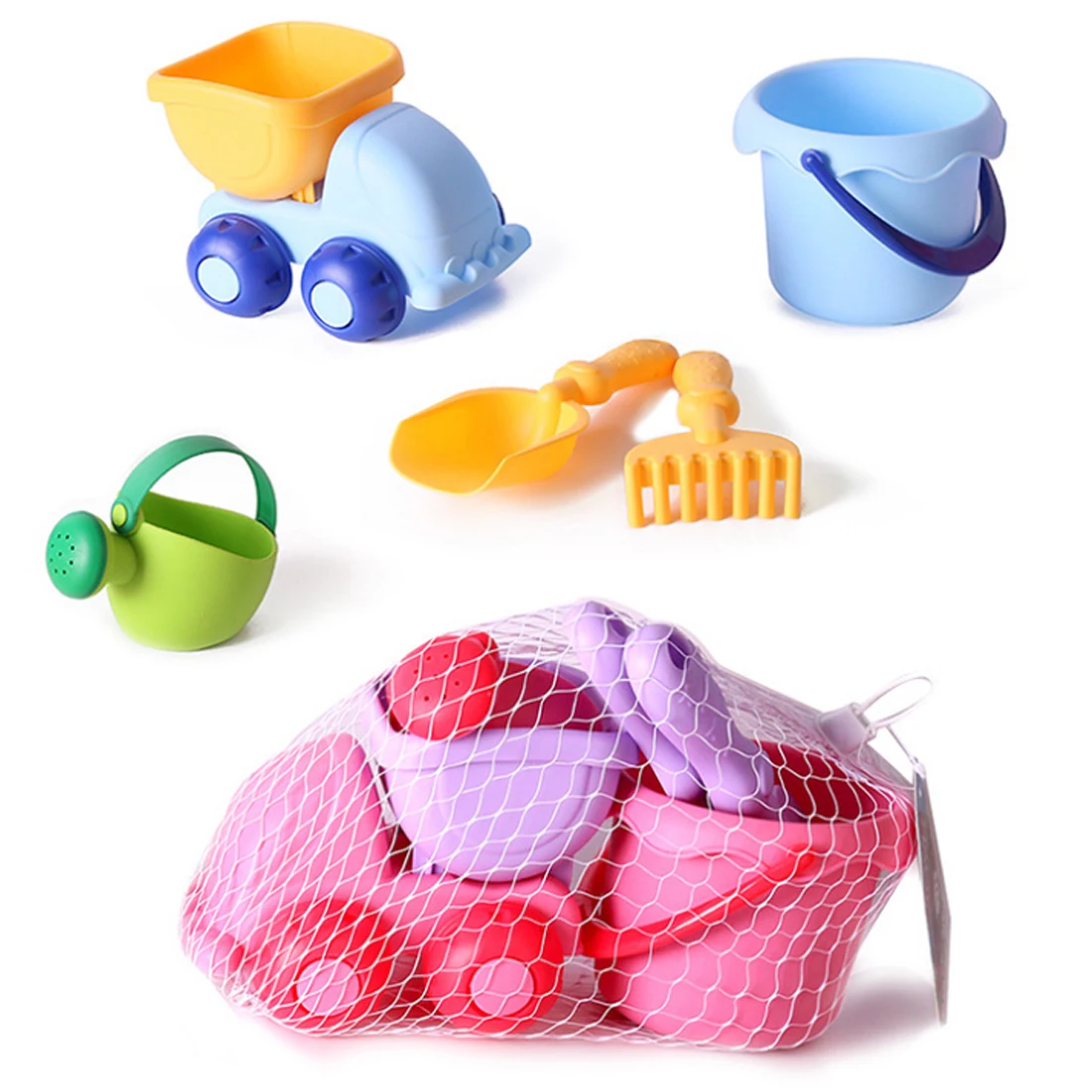 incredible  Soft Rubber Beach Sand Toys Beach Toys Set Outdoors Fun for Kids - Colorful