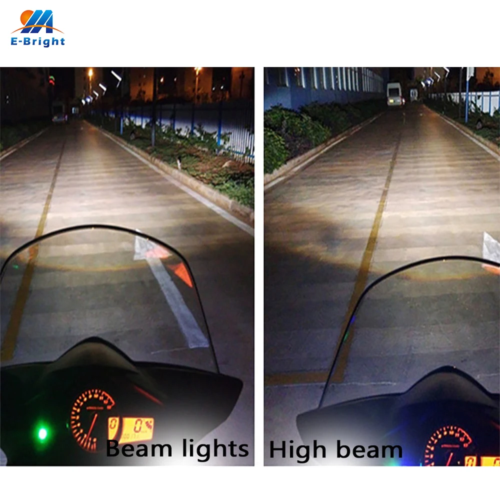 YM E-Bright 2 шт Мотоцикл P15D COB DRL 12 Вт светодиодные лампы 900LM головной светильник 9-80 в Hi/Low Beam противотуманный светильник алюминиевые Универсальные фары
