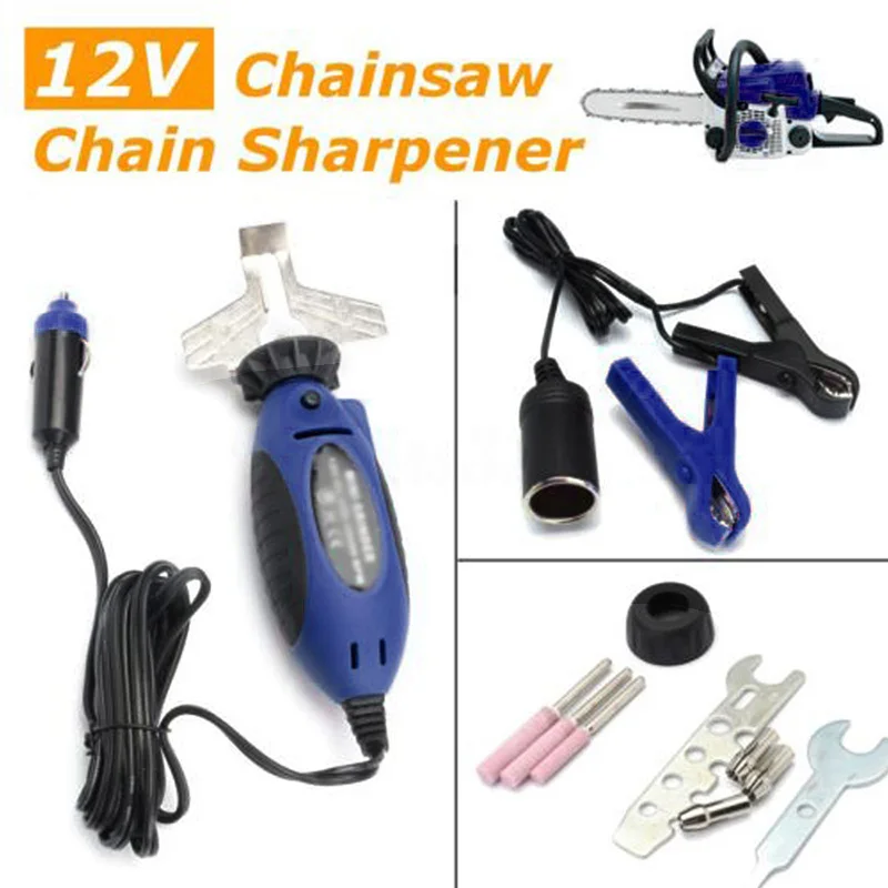 

Portable Chainsaw Chain Sharpener Set DC 12V 55W 25000RPM for Oregon Sharpening