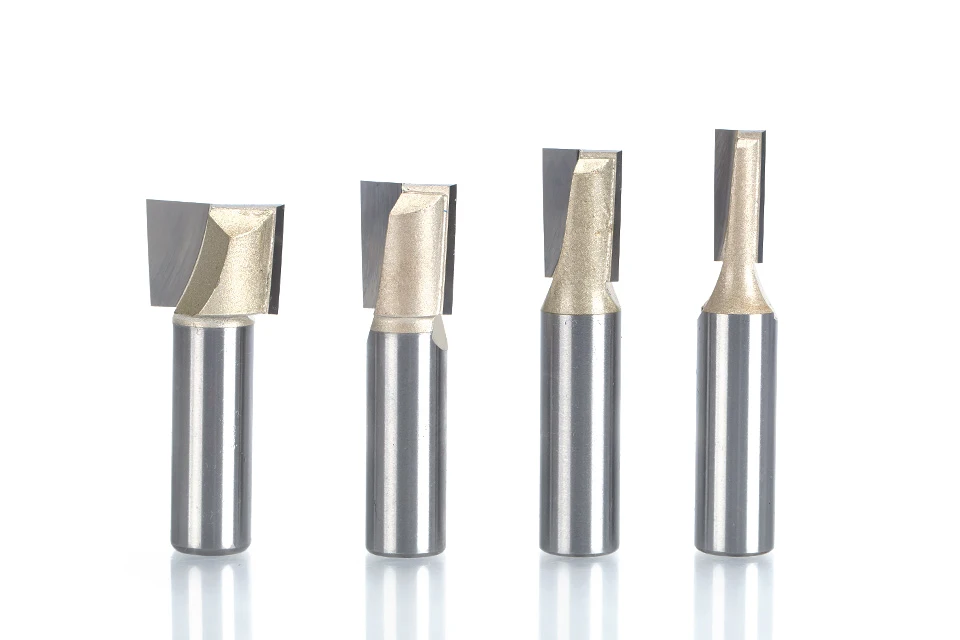 HUHAO 1pcs 1/2" Shank CNC Cleaning bottom router bit Woodworking Tools two Flute endmill router bits for wood cutting tools