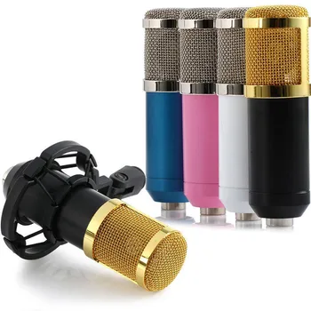 

Condenser Pro Audio BM800 Microphone Sound Studio Dynamic Mic +Shock Mount high output low self-noise for studios