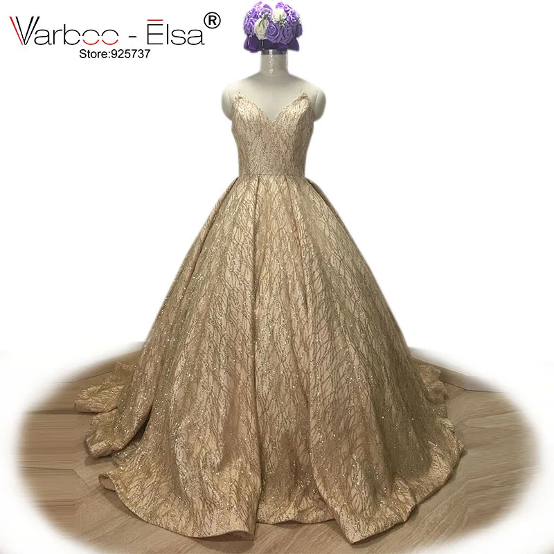 VARBOO_ELSA, новинка, блестящее серебряное бальное платье, расшитое блестками, сексуальное, v-образный вырез, платье для выпускного вечера, съемный плечевой ремень, вечернее платье, robe de soiree - Цвет: gold