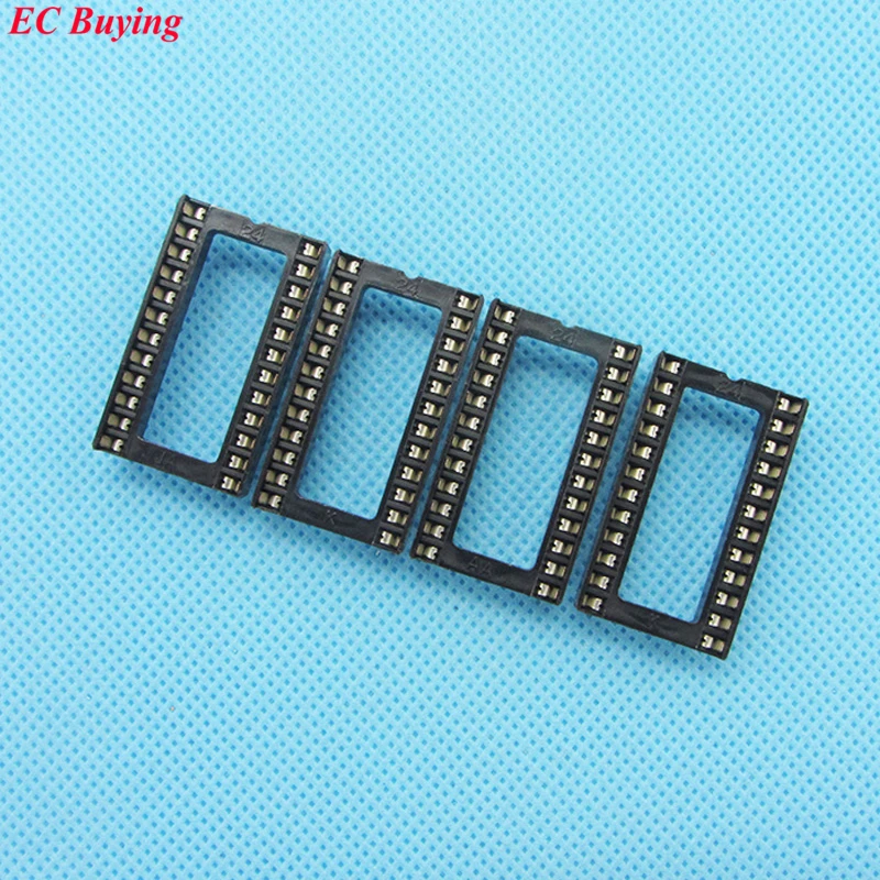 

20pcs/lot DIP IC Socket 24P Adapter Holder Type 24 Pin Plug in Wide Connectors (If you need other quantity, please contact us)