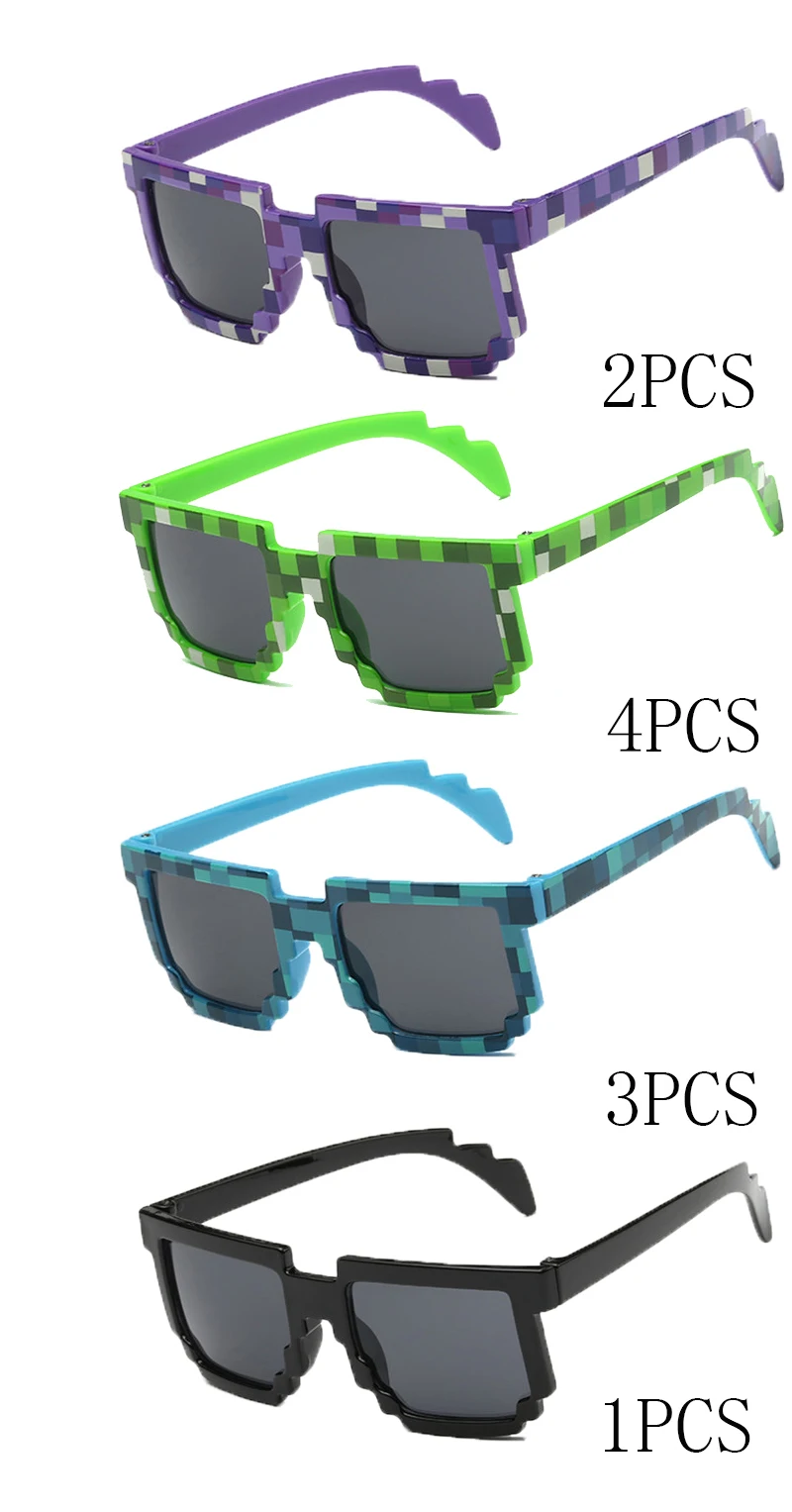 Longkeperer солнцезащитные очки ретро квадратная Новинка унисекс очки-мозаика детские солнцезащитные очки пластиковые оправы 10 шт./компл. LKP-KID1 - Цвет линз: 2P4G3N1H