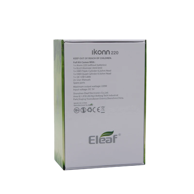 Оригинальный комплект Eelaf iKonn 220 с мини атомайзером ELLO/2 мл и боксмодом электронной