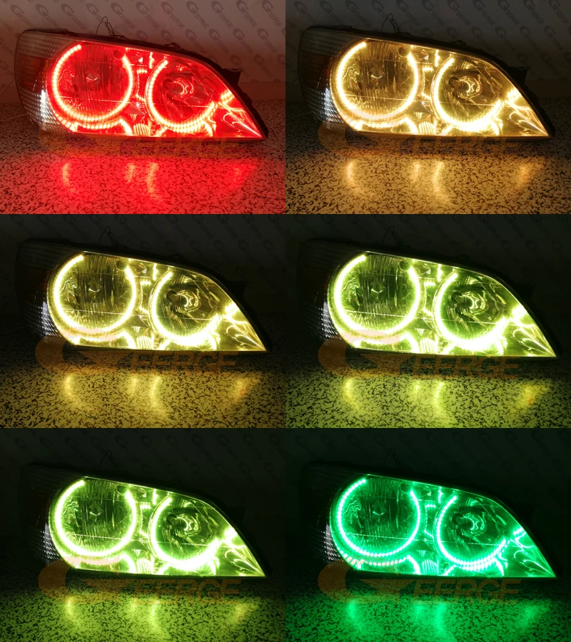 Для Toyota altezza SXE10 Гита (Япония) отличные RF контроллер Bluetooth мульти-Цвет ультра яркий RGB светодиодный Ангельские глазки комплект