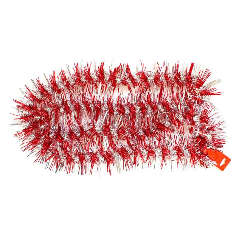 Christmas party streamers Xmas Tree Ornaments 1.8m Tinsel Hanging Decor Bunting Birthday Wedding Decoration Party Favors S27 (4)